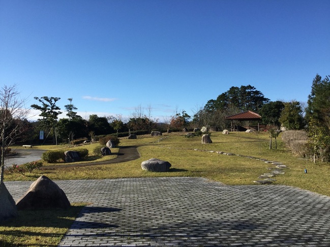 打歌の山（大道山）は人麻呂展望広場写真右上方角