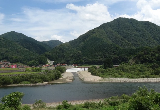 復旧した島根県川本町因原の三江線井原川橋梁