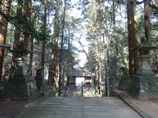多鳩神社拝殿から見る景色