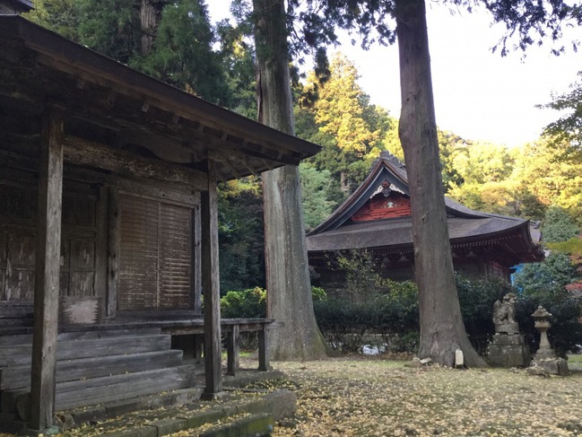 摩蛇羅神社 常行堂(手前)と根本堂(奥)