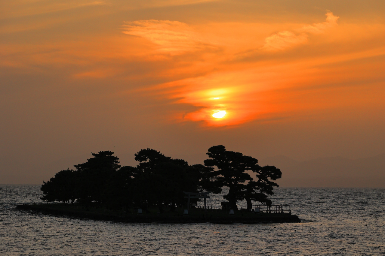 宍道湖の夕日